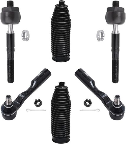 Detroit Axle - مجموعة RODS الأمامية لعام 2000 2001 2002 TOYOTA TUNDRA SEQUOIA ، 4 قضبان التعادل الداخلية والخارجية ، أحذية 2 ، استبدال in Saudi Arabia