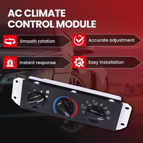MOCA AC & Heater Control Switch يناسب 1999-2001 لجيب Wrangler All Engine مع تكييف الهواء ، 2002-2006 Rangler جميع المحرك مع تكييف الهواء ، محرك اليد اليمنى in Kuwait