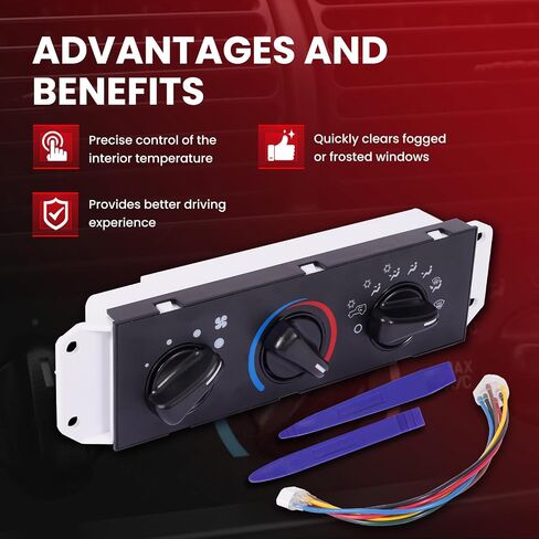 MOCA AC & Heater Control Switch يناسب 1999-2001 لجيب Wrangler All Engine مع تكييف الهواء ، 2002-2006 Rangler جميع المحرك مع تكييف الهواء ، محرك اليد اليمنى in Kuwait