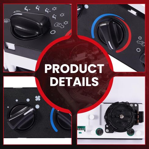 MOCA AC & Heater Control Switch يناسب 1999-2001 لجيب Wrangler All Engine مع تكييف الهواء ، 2002-2006 Rangler جميع المحرك مع تكييف الهواء ، محرك اليد اليمنى in Kuwait