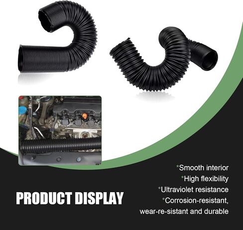 1 PC Car Stretchable Waterproof Air Intake Pipe, 9.8 "-39.3" Flexible Retractable Bendable Cold Air Guide Hose, 2.99" Modified Bellows Connecting Pipe Accessories, for Most Cars in Saudi Arabia