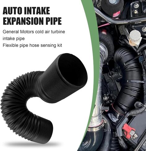 1 PC Car Stretchable Waterproof Air Intake Pipe, 9.8 "-39.3" Flexible Retractable Bendable Cold Air Guide Hose, 2.99" Modified Bellows Connecting Pipe Accessories, for Most Cars in Saudi Arabia