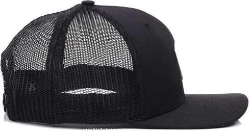ARRIA.T Men's Shield Richardson 112 Snapback Cap – Black Front, White Mesh Back, Structured 6-Panel, Mid-Profile Trucker Hat, Adjustable Fit, Western Style Baseball Cap in Saudi Arabia