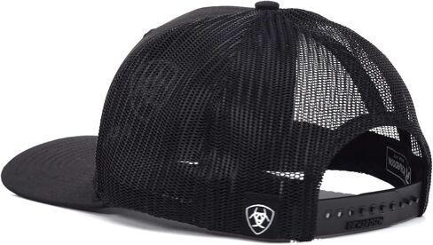 ARRIA.T Men's Shield Richardson 112 Snapback Cap – Black Front, White Mesh Back, Structured 6-Panel, Mid-Profile Trucker Hat, Adjustable Fit, Western Style Baseball Cap in Saudi Arabia