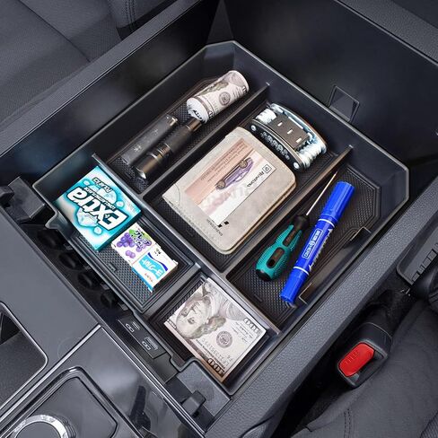 Center Console Organizer Tray Compatible with Toyota Tundra 2022 2023 2024 2025 and Sequoia 2023 2024 2025 Accessories, Insert Armrest Tray Secondary Storage Box Glove Compartment Organizer in Saudi Arabia