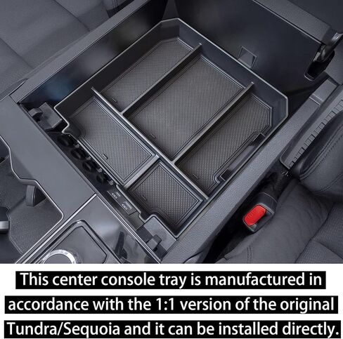 Center Console Organizer Tray Compatible with Toyota Tundra 2022 2023 2024 2025 and Sequoia 2023 2024 2025 Accessories, Insert Armrest Tray Secondary Storage Box Glove Compartment Organizer in Saudi Arabia