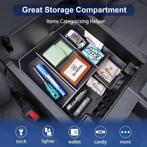 Center Console Organizer Tray Compatible with Toyota Tundra 2022 2023 2024 2025 and Sequoia 2023 2024 2025 Accessories, Insert Armrest Tray Secondary Storage Box Glove Compartment Organizer in Saudi Arabia