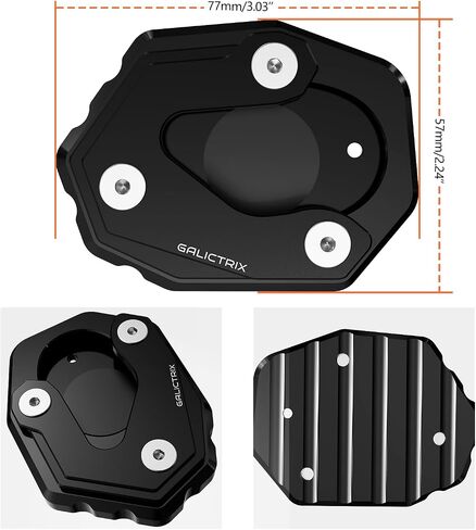 Motorcycle Kickstand Pad Foot Side Stand Enlarger Bracket Compatible with KAWASAKI VERSYS 1000 SE VERSYS 1000SE VERSYS 300 Versys-X 300 X250 (Black) in Saudi Arabia