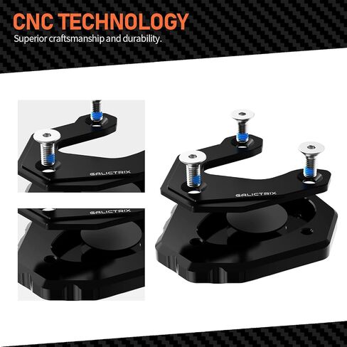 Motorcycle Kickstand Pad Foot Side Stand Enlarger Bracket Compatible with KAWASAKI VERSYS 1000 SE VERSYS 1000SE VERSYS 300 Versys-X 300 X250 (Black) in Saudi Arabia