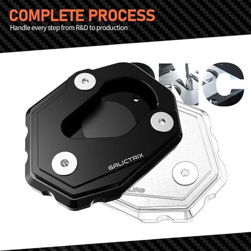 Motorcycle Kickstand Pad Foot Side Stand Enlarger Bracket Compatible with KAWASAKI VERSYS 1000 SE VERSYS 1000SE VERSYS 300 Versys-X 300 X250 (Black) in Saudi Arabia