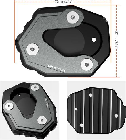 دراجة نارية Kickstand Pad Foot Side Stand Stand Bracket متوافق مع Kawasaki Versys 1000 SE Versys 1000se Versys 300 Versys-X 300 x250 (أسود) in Kuwait