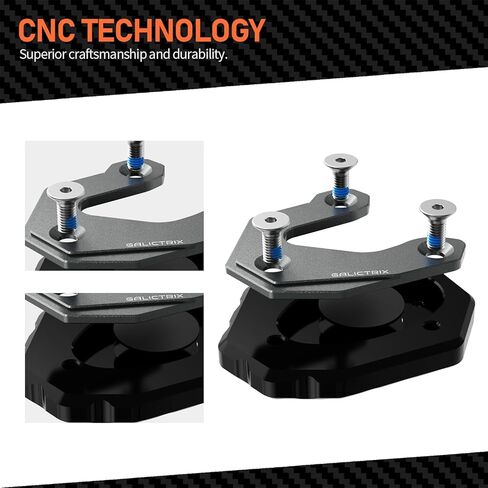 دراجة نارية Kickstand Pad Foot Side Stand Stand Bracket متوافق مع Kawasaki Versys 1000 SE Versys 1000se Versys 300 Versys-X 300 x250 (أسود) in Kuwait