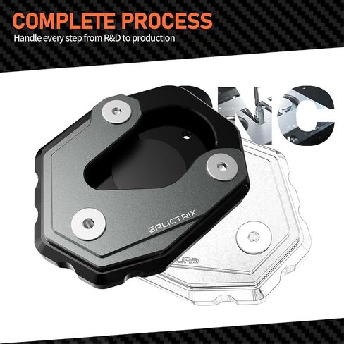 دراجة نارية Kickstand Pad Foot Side Stand Stand Bracket متوافق مع Kawasaki Versys 1000 SE Versys 1000se Versys 300 Versys-X 300 x250 (أسود) in Kuwait