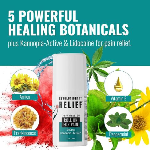 لفة تخفيف الألم الفورية مع 4 ٪ يدوكائين ・ 230400mg مستخلص القنب (= 300mg kannopiaactive) ・ ما بعد الجراحة والدعم الإصابة ・ Arnica ・ الطبيب الموصى به للعصب ・ المفصل ・ صحة ・ عينة حرة* (2pack) in Saudi Arabia