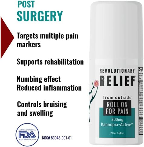 لفة تخفيف الألم الفورية مع 4 ٪ يدوكائين ・ 230400mg مستخلص القنب (= 300mg kannopiaactive) ・ ما بعد الجراحة والدعم الإصابة ・ Arnica ・ الطبيب الموصى به للعصب ・ المفصل ・ صحة ・ عينة حرة* (2pack) in Saudi Arabia