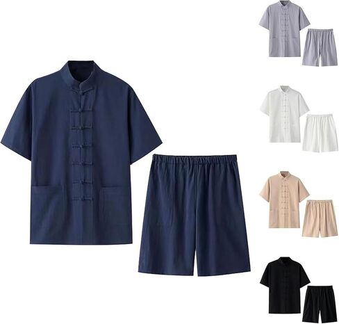 Unisex Kung Fu Uniform with Mandarin Collar, Long Sleeve Cotton Tai Chi Outfit for Performance or Practice (6 L) in Saudi Arabia