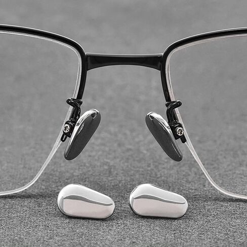 Ceramic Glasses Nose Pad, Anti-Slip Screw-in Nosepad, Durable Replacement Pieces Pads for Glasses Sunglasses(2Pairs,Black) in Kuwait