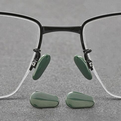 Ceramic Glasses Nose Pad, Anti-Slip Screw-in Nosepad, Durable Replacement Pieces Pads for Glasses Sunglasses(2Pairs,Black) in Kuwait