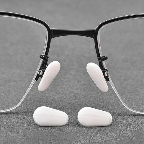 Ceramic Glasses Nose Pad, Anti-Slip Screw-in Nosepad, Durable Replacement Pieces Pads for Glasses Sunglasses(2Pairs,Black) in Kuwait