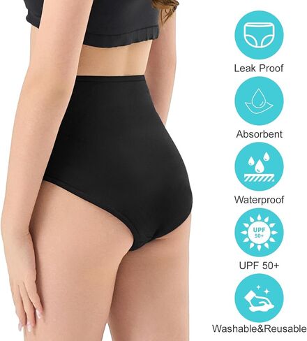 ToVii Period Swimwear for Teen Girls Leak Proof Period Bathing Suit for Women Bikini Bottom in Saudi Arabia
