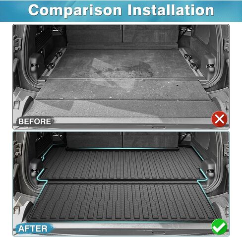 Mixsuper Cargo Liner for 2022-2025 Rivian R1S Cargo Mat Backrest Mat for R1S All Weather Trunk Mat Backrest Mat TPE Back Seat Cover Protector for R1S Accessories in Saudi Arabia