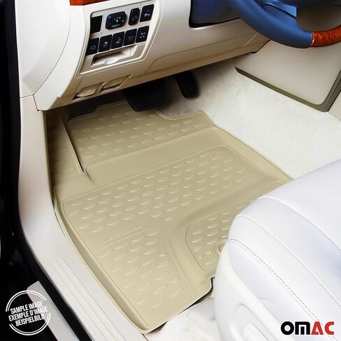 OMAC Floor Mats for Toyota Sienna 2004-2010 Car Mats All Weather 3D Custom Fit Rubber Mat Waterproof Odorless TPE Floor Liners Laser Measured Non-Slip (Black) in Kuwait