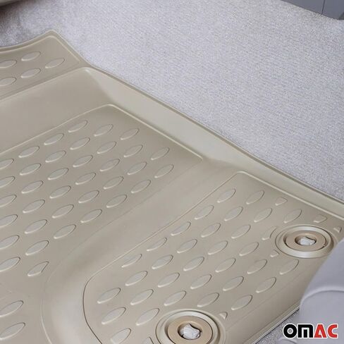 OMAC Floor Mats for Toyota Sienna 2004-2010 Car Mats All Weather 3D Custom Fit Rubber Mat Waterproof Odorless TPE Floor Liners Laser Measured Non-Slip (Black) in Kuwait