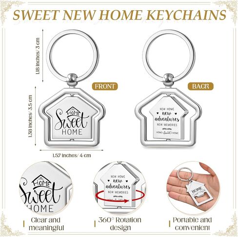 Estate Agent Gifts for Clients Sweet Home Keychain Thank You Cards and Organza Bags Real Estate in Saudi Arabia