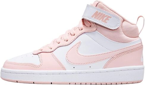 Nike Court Borough Mid 2 Big Kids 'Shoes (CD7782-122 ، White/Echo Pink) in Saudi Arabia