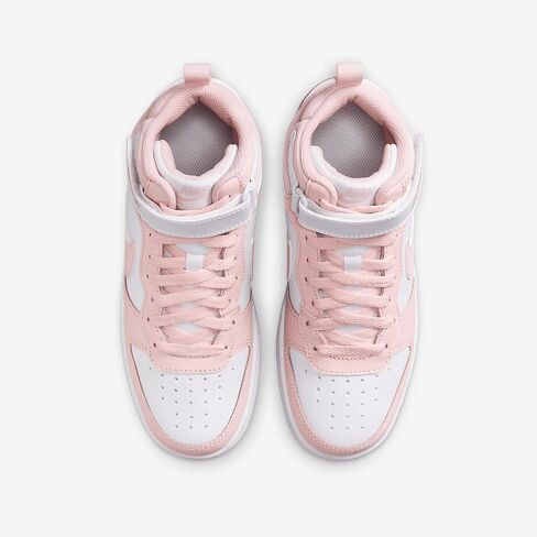 Nike Court Borough Mid 2 Big Kids 'Shoes (CD7782-122 ، White/Echo Pink) in Saudi Arabia