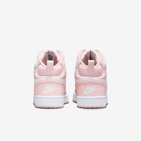 Nike Court Borough Mid 2 Big Kids 'Shoes (CD7782-122 ، White/Echo Pink) in Saudi Arabia