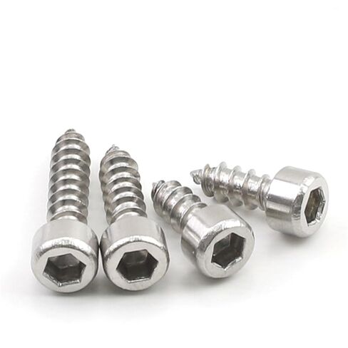 10-55pcs Hex Socket Tapping Screws M2 M2.6 M3 M3.5 M4 M5 M6 Stainless Steel Hexagon Socket Self Tapping Screw for Speakers (16mm, M5 10pcs) in Kuwait