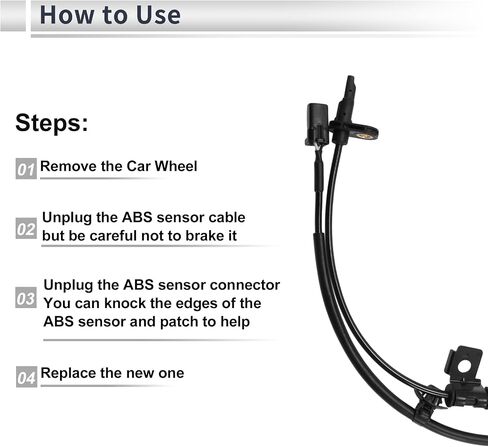 ABS Wheel Speed Sensor Front Left ABS Sensor Anti-lock Braking System Sensor No.59810F2300 for Hyundai Elantra 2017-2020 in Saudi Arabia