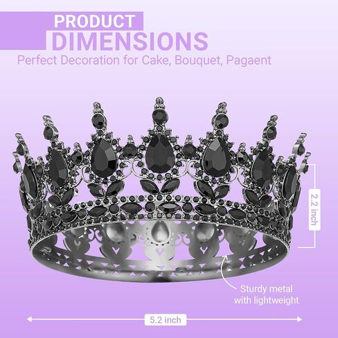 Crown for Women, Crystal Queen Crown for Birthday Costume Party Celebration, Gold in Saudi Arabia