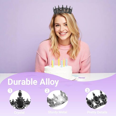 Crown for Women, Crystal Queen Crown for Birthday Costume Party Celebration, Gold in Saudi Arabia