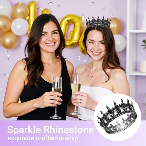 Crown for Women, Crystal Queen Crown for Birthday Costume Party Celebration, Gold in Saudi Arabia