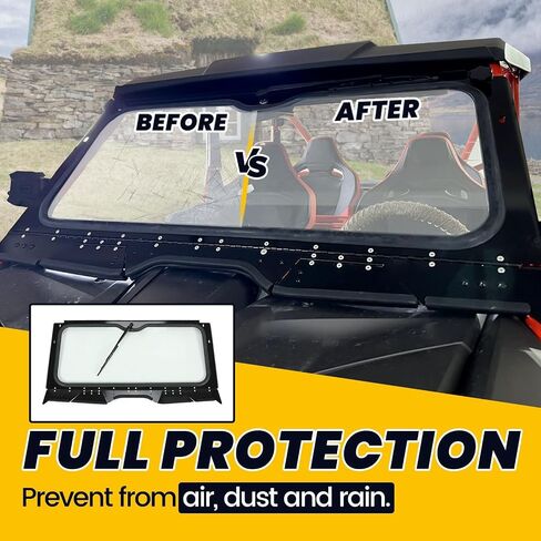 HeCasa القابل للطي الزجاجي الزجاجي المتوافق مع 2019+ هوندا تالون 1000R و 1000X و 1000X-4 in Saudi Arabia