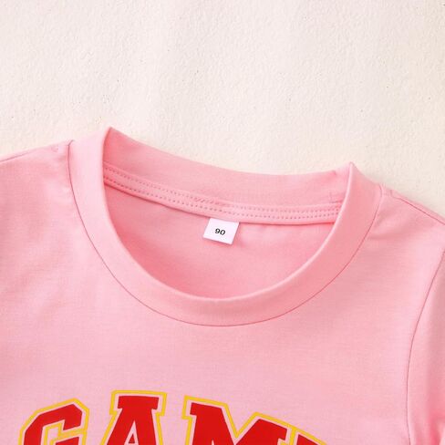 قميص كرة قدم لطفلة صبي فتاة مضحكة لعبة يوم GRAPHIC THERET THERT Kids Sports Fans Summer Summer Short Sleeve Tops in Kuwait