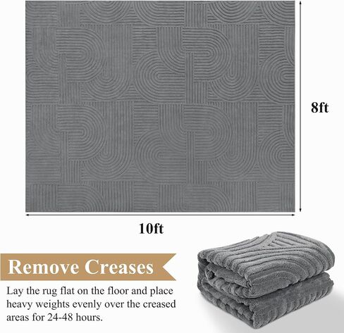 Pauwer 8x10 Washable Area Rugs for Living Room Modern Grey Solid Color Soft Fluffy Rugs for Bedroom Non Slip Boho Accent Indoor Mat Floor Carpet Cover for Kids Room Dining Room Kitchen Office in Saudi Arabia