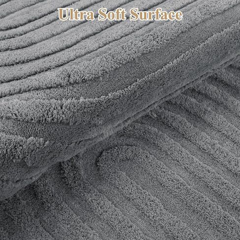 Pauwer 8x10 Washable Area Rugs for Living Room Modern Grey Solid Color Soft Fluffy Rugs for Bedroom Non Slip Boho Accent Indoor Mat Floor Carpet Cover for Kids Room Dining Room Kitchen Office in Saudi Arabia