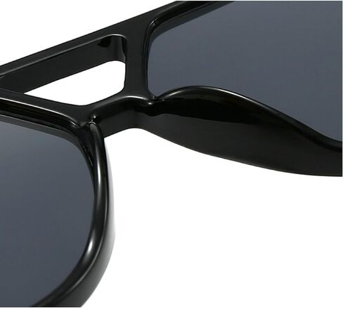 Oversized Pilot Sunglasses for Women Men Trendy,Large Big Double beam Designer Fashion Vintage Shades Retro Sun Glasses in Kuwait