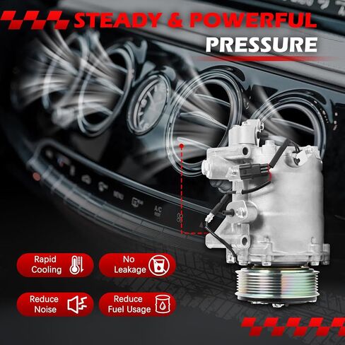 AC Compressor Compatible with 2007-2011 CRV/CR-V RDX A/C with Clutch Replacement for 38810RWCA03 38810RX0A01 0610239 2004920AM in Saudi Arabia