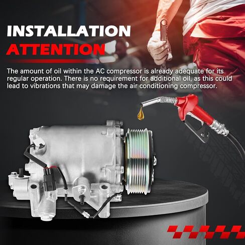 AC Compressor Compatible with 2007-2011 CRV/CR-V RDX A/C with Clutch Replacement for 38810RWCA03 38810RX0A01 0610239 2004920AM in Saudi Arabia