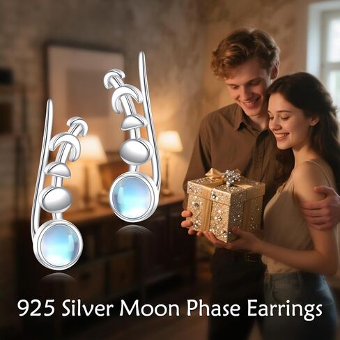 Dragonfly Filigree/Spiral/Stars/Rose Flower Ear Cuffs Earrings Jewelry Gifts For Women 925 Sterling Silver Ear Climbers Ear Crawlers for Mother(Dragonfly Filigree) in Kuwait