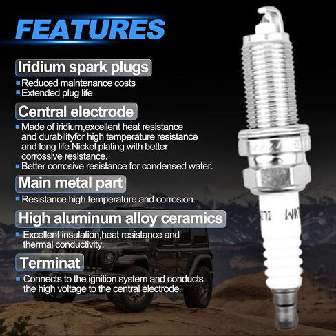 8+16 حزمة ملف الإشعال ومساعدات الإشعال Iridium تتوافق مع Dodge 2008-2020 RAM Pickup 5.7/6.4L ، Charger Challenger ، لـ Chrysler 2009-2020 300 5.7/6.1L Aspen ، 2008-2019 Grand Cherokee in Saudi Arabia