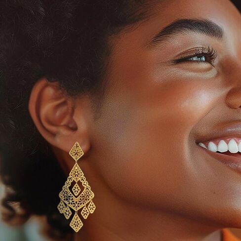 روس سيمونز الذهب الإيطالي 18kt على أقراط إسقاط على طراز الجنيه الاسترليني in Saudi Arabia