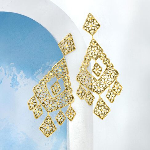روس سيمونز الذهب الإيطالي 18kt على أقراط إسقاط على طراز الجنيه الاسترليني in Saudi Arabia