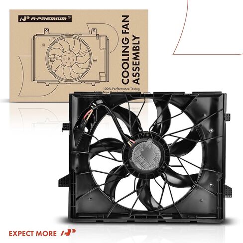 A-Premium Engine Radiator Cooling Fan Assembly with Brushless Motor Compatible with Select Jeep & Dodge Models - WJ Series Grand Cherokee 2011-2013, Durango 2011-2013 - Replace# 55038994AI in Saudi Arabia