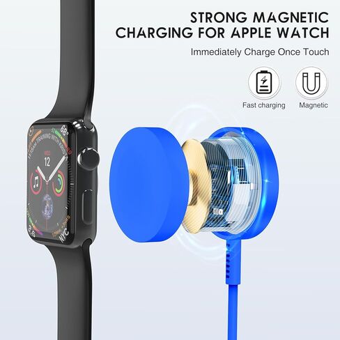 شاحن سريع لـ Apple Watch [MFI Certified] ، 6ft USB C Iwatch شحن سريع مع شاحن USBC ، سلك شاحن مشاهدة محمول لسلسلة Apple Watch Ultra/8/7/6/SE/5/4/3/2/1 in Kuwait