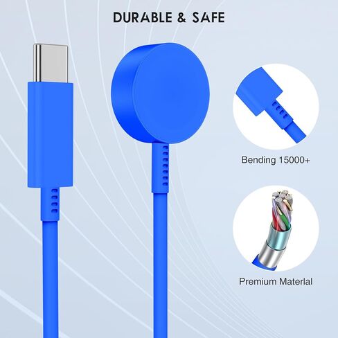 شاحن سريع لـ Apple Watch [MFI Certified] ، 6ft USB C Iwatch شحن سريع مع شاحن USBC ، سلك شاحن مشاهدة محمول لسلسلة Apple Watch Ultra/8/7/6/SE/5/4/3/2/1 in Kuwait